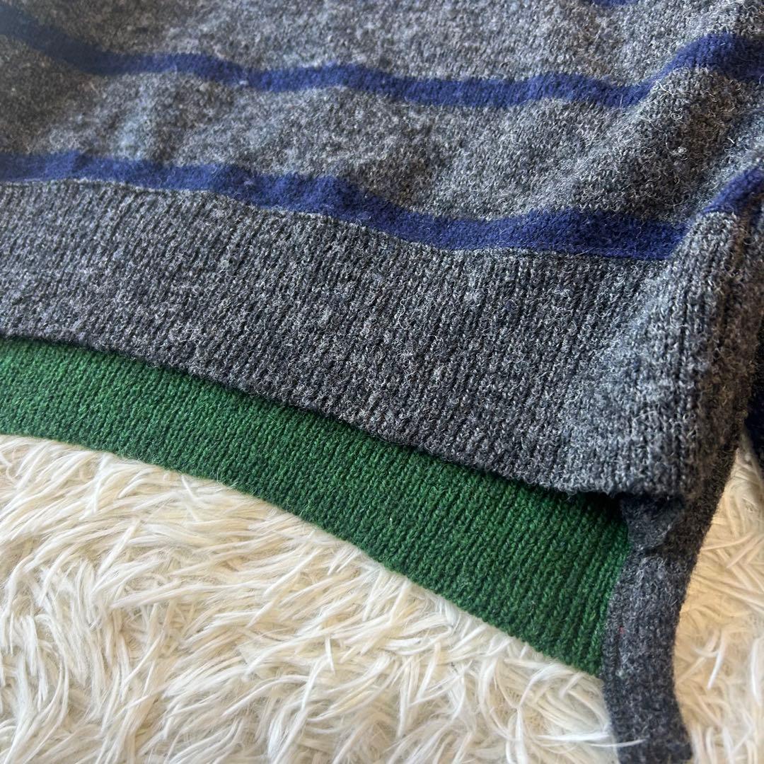 SDL45R★★45rpm 45R ウールボーダーニットパーカーR刺繍