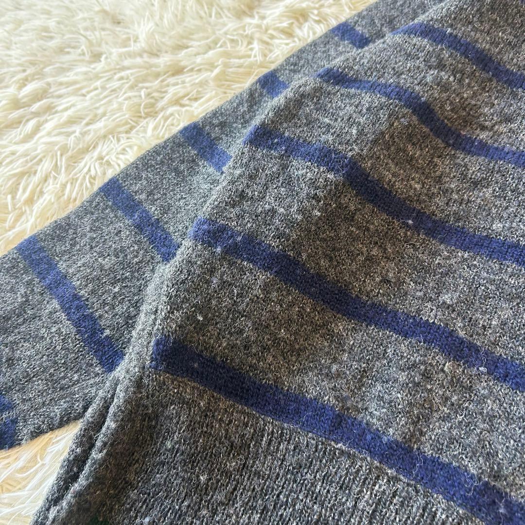 SDL45R★★45rpm 45R ウールボーダーニットパーカーR刺繍