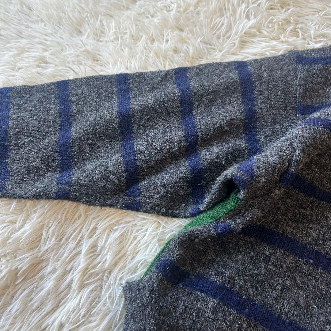 SDL45R★★45rpm 45R ウールボーダーニットパーカーR刺繍