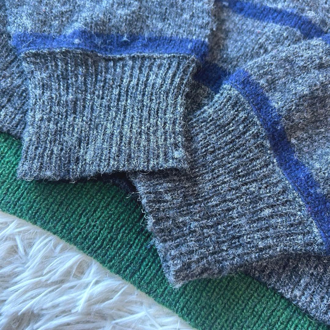 SDL45R★★45rpm 45R ウールボーダーニットパーカーR刺繍