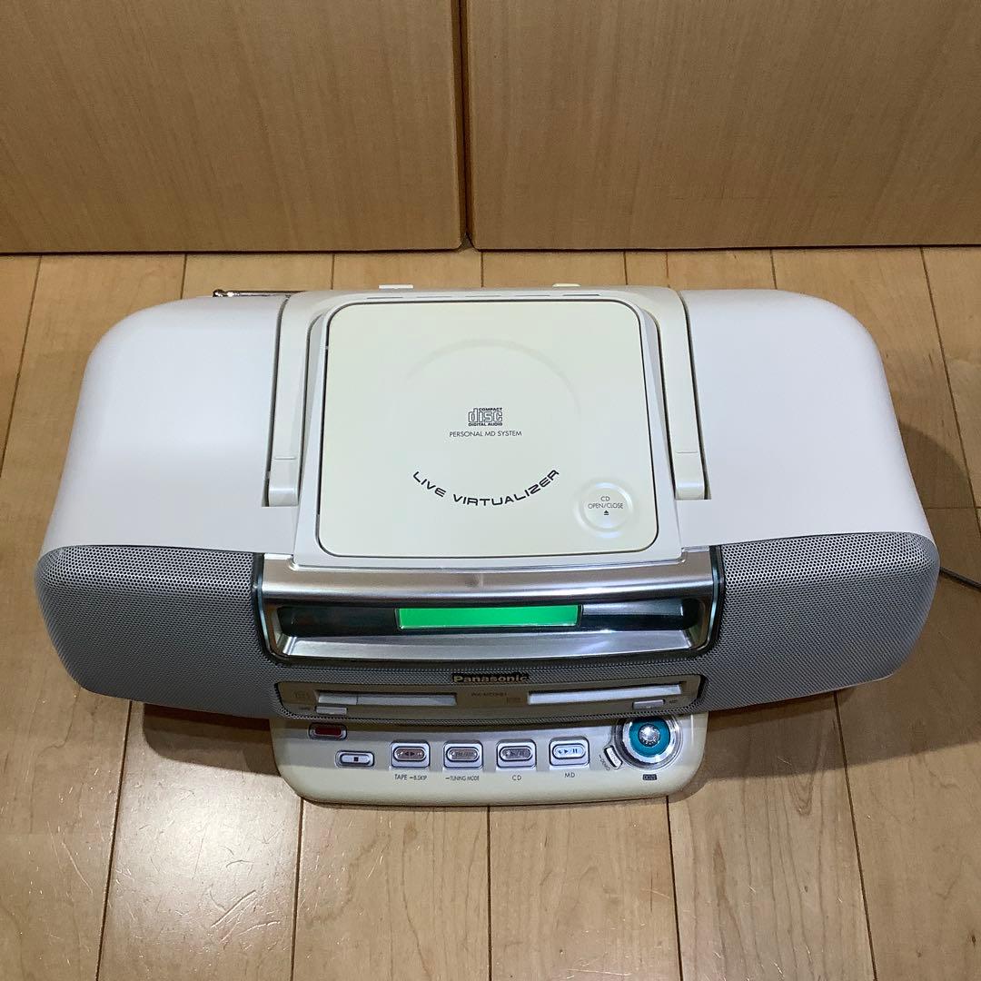 パナソニックMDラジカセRX-MDX81中古品 CDラジカセ カセットテープ