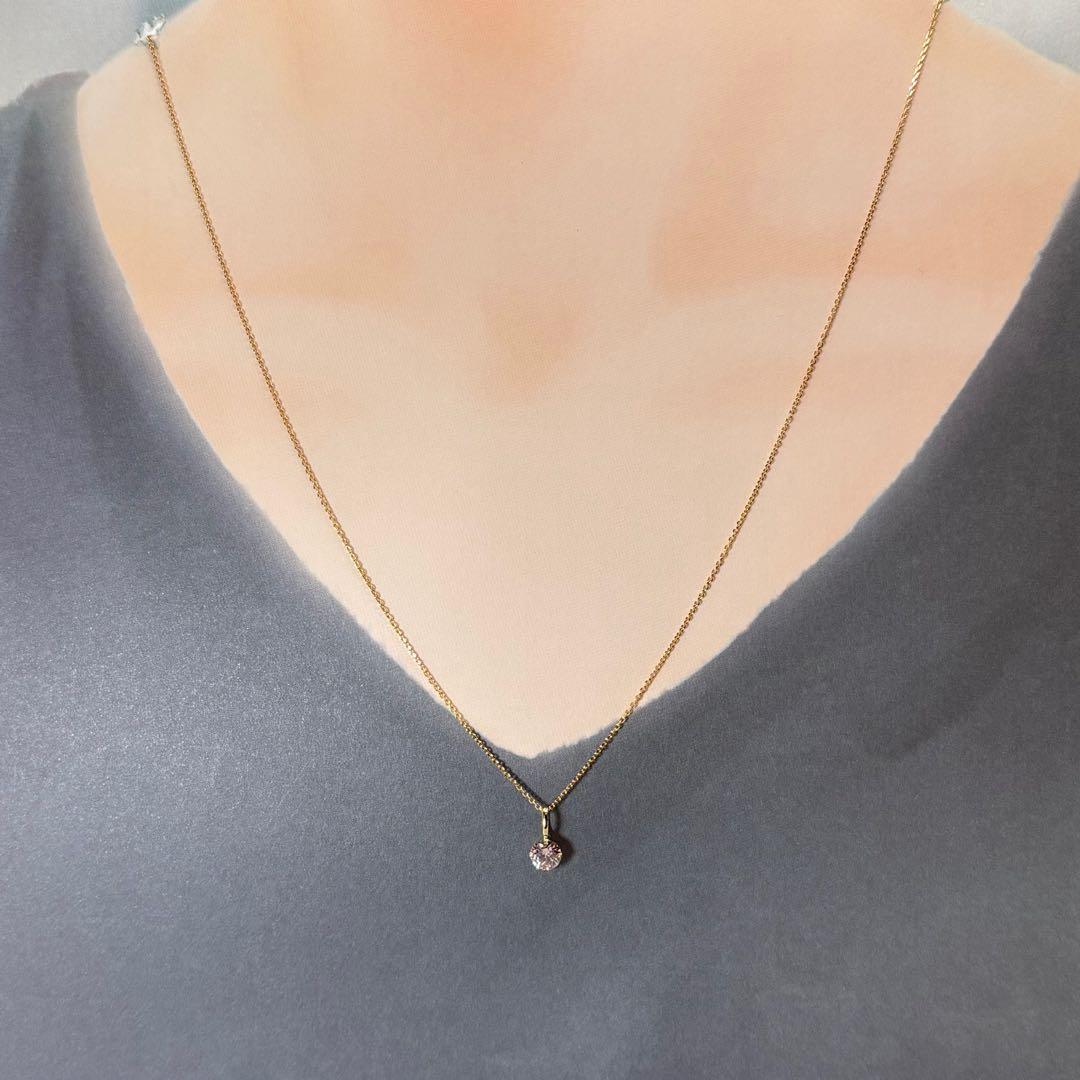 K18 18キン 18k 18金 サクラピンク　モアサナイト　ペンダント　トップ