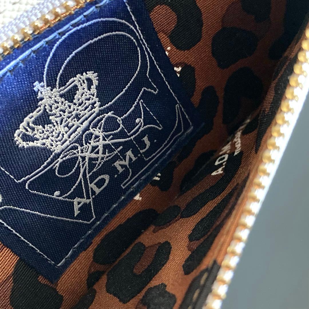 【美品・ギャランティカード付 】ADMJ 長財布 バニティ クリスタル付　日本製