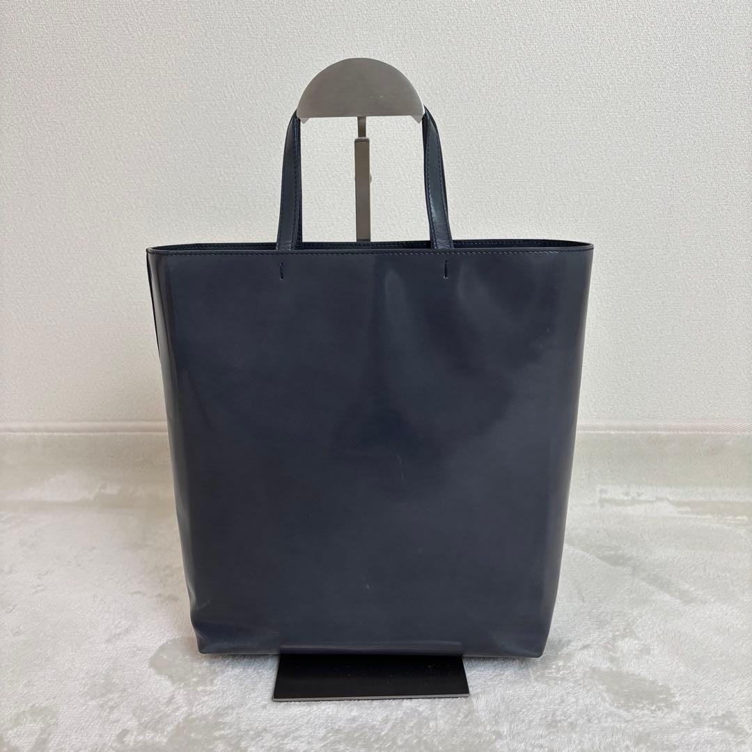 PRADA　プラダ　トートバッグ　手提げ　鞄　パテントレザー　紺　収納袋