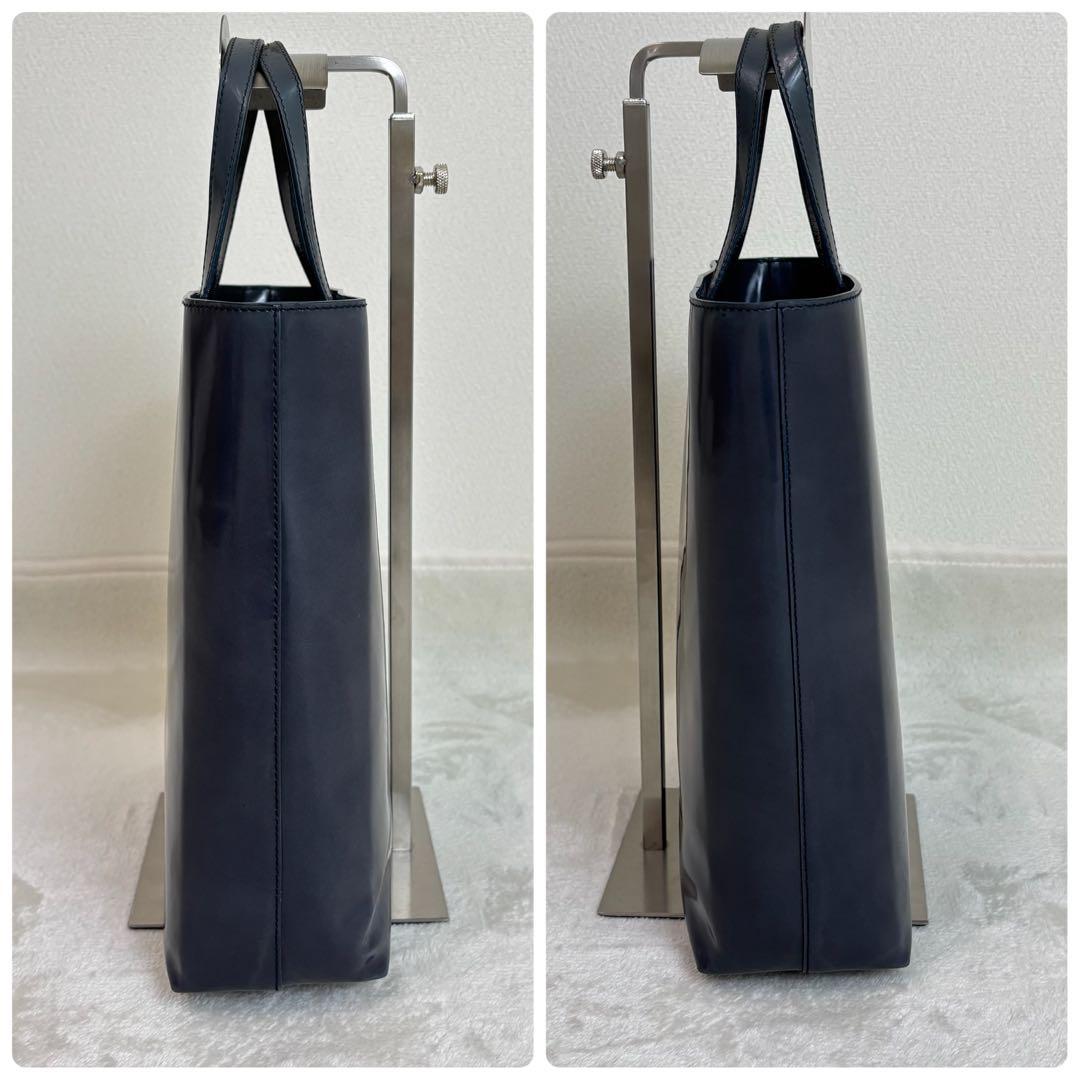 PRADA　プラダ　トートバッグ　手提げ　鞄　パテントレザー　紺　収納袋