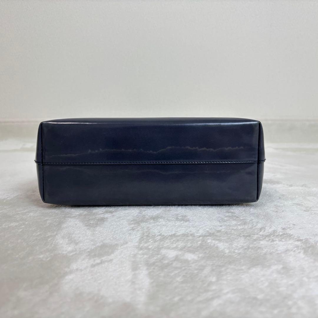 PRADA　プラダ　トートバッグ　手提げ　鞄　パテントレザー　紺　収納袋