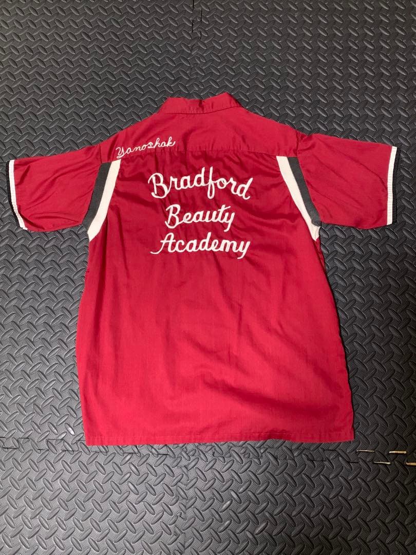 USA製 70s Hilton ヴィンテージ ボーリングシャツ M チェーン刺繍