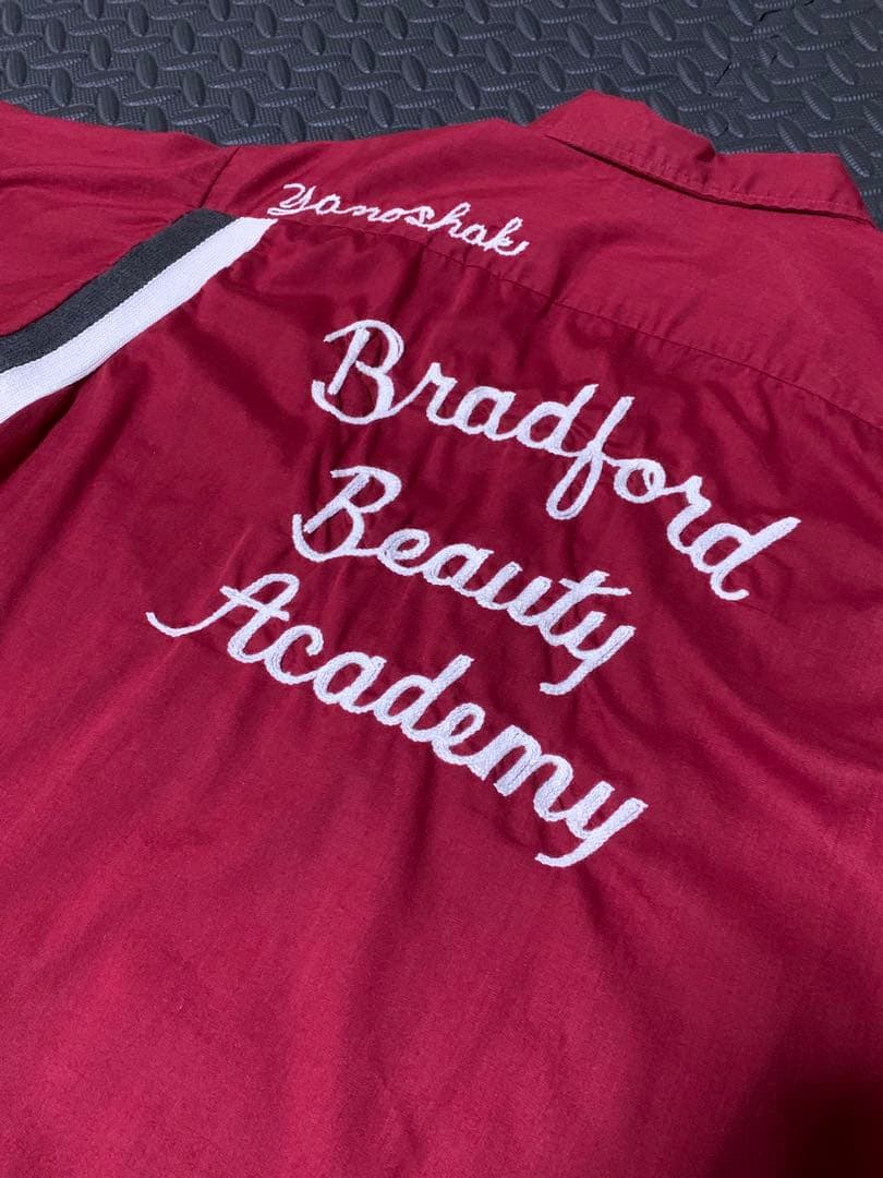 USA製 70s Hilton ヴィンテージ ボーリングシャツ M チェーン刺繍