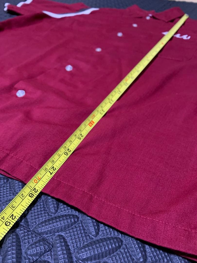 USA製 70s Hilton ヴィンテージ ボーリングシャツ M チェーン刺繍