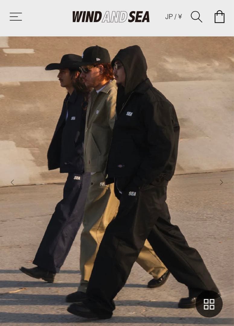 WIND AND SEA×DICKIES WORK PANTS 黒 M