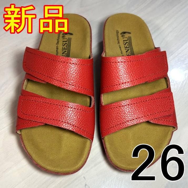 新品 26㎝ 009RD ベネッシュ BENESU 外履きサンダル 赤 ベネシュ