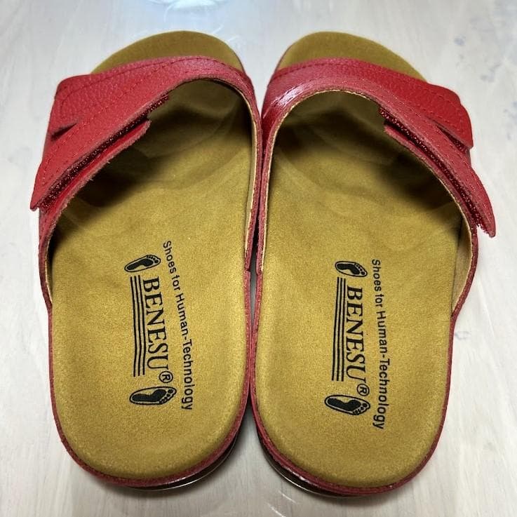 新品 26㎝ 009RD ベネッシュ BENESU 外履きサンダル 赤 ベネシュ