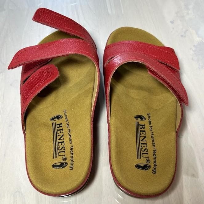 新品 26㎝ 009RD ベネッシュ BENESU 外履きサンダル 赤 ベネシュ