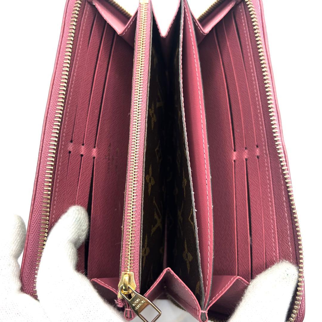 ルイヴィトン モノグラム レティーロ ピンク ジッピーウォレット 長財布 ローズ