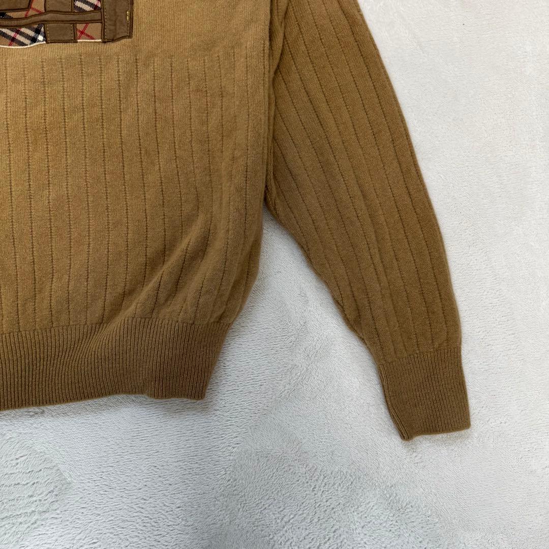 【美品】BURBERRYS ニット セーター 毛100% 犬刺繍　L ブラウン
