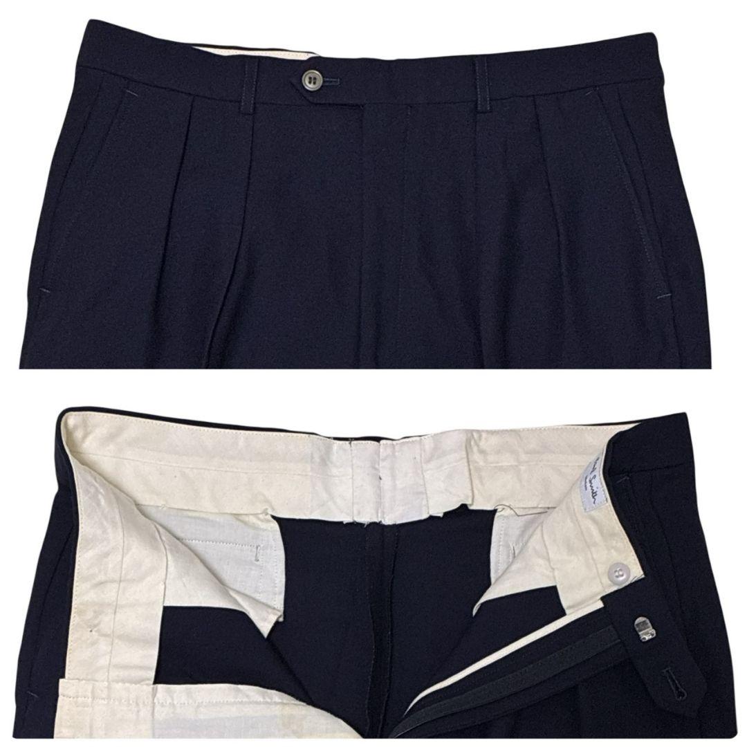 美品✨Paul Smith ダブル 高級スーツ上下 セットアップ ネイビー XL