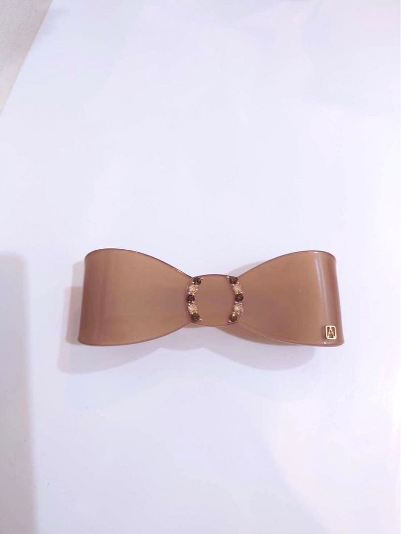 【極美品】アレクサンドルドゥパリ　リボンバレッタ　ベージュ　おまけ付き♡