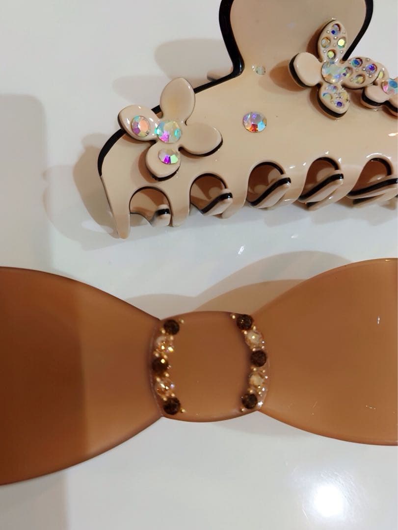 【極美品】アレクサンドルドゥパリ　リボンバレッタ　ベージュ　おまけ付き♡