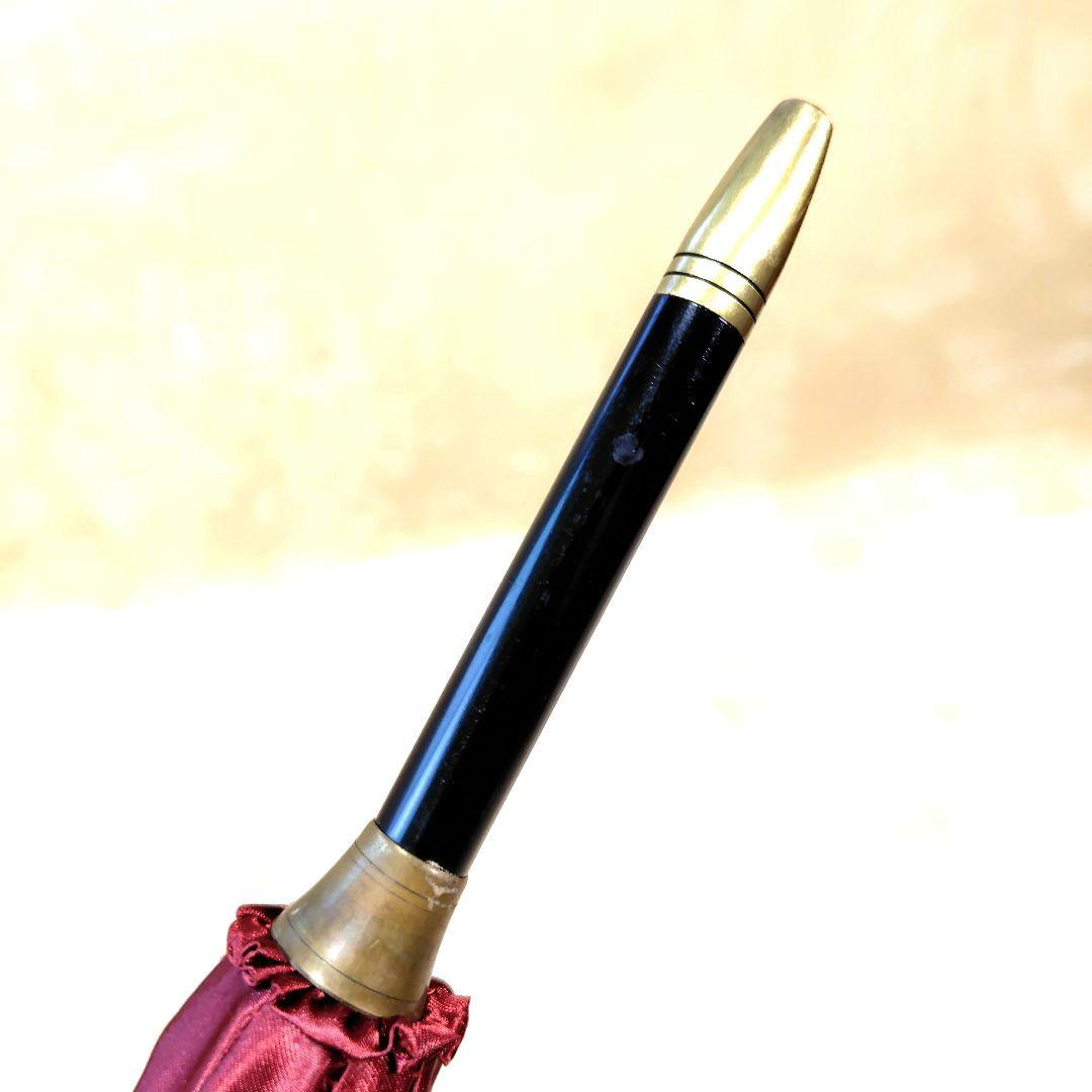 極美品 フェンディ 長傘 ズッカ柄 FF イタリア製 雨傘 レッド 赤 梅雨