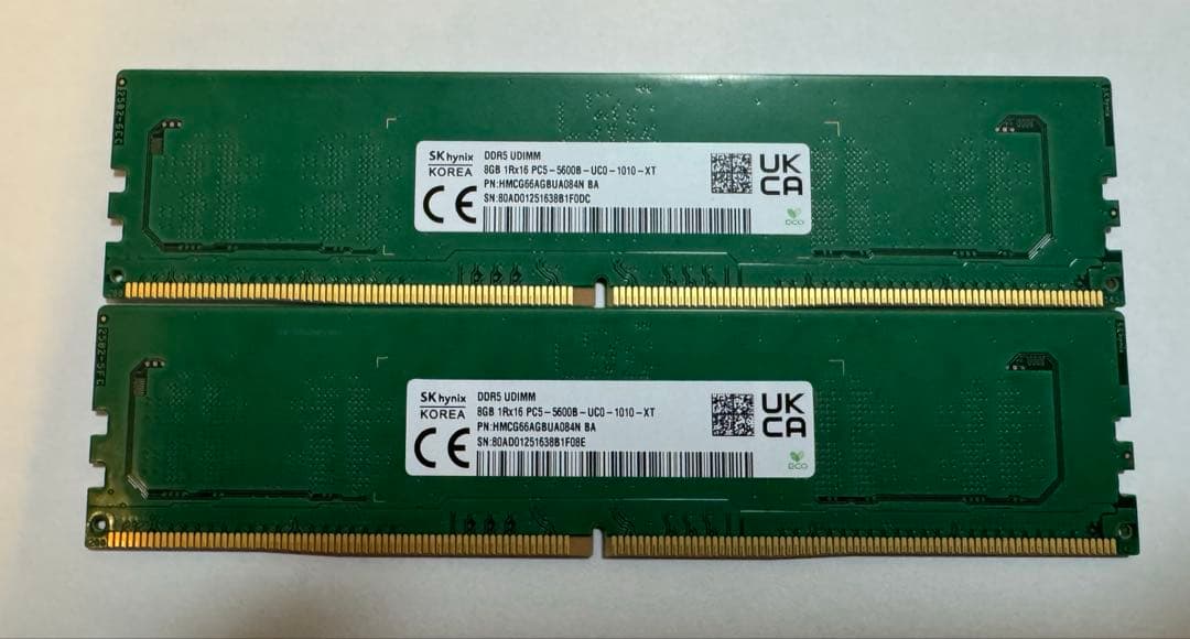DDR5-5600 8GB2枚セット