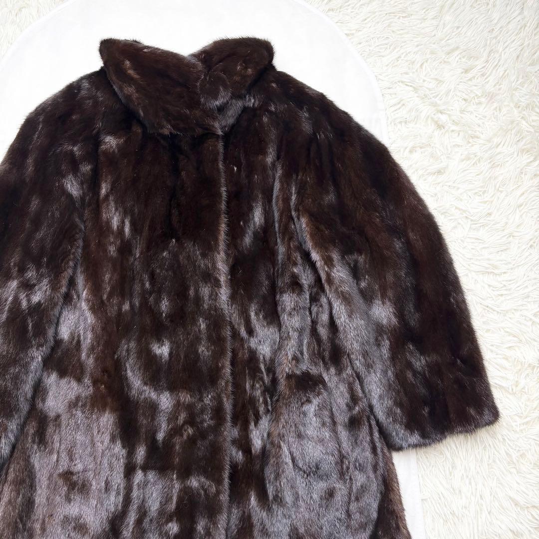 CELINE リアルミンクファーコート ロング丈 艶々 毛並み◎ XLサイズ相当