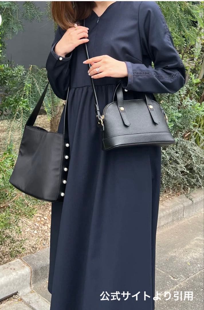 maison echelle(メゾンエシェル)ハシゴレーススリーブギャザードレス