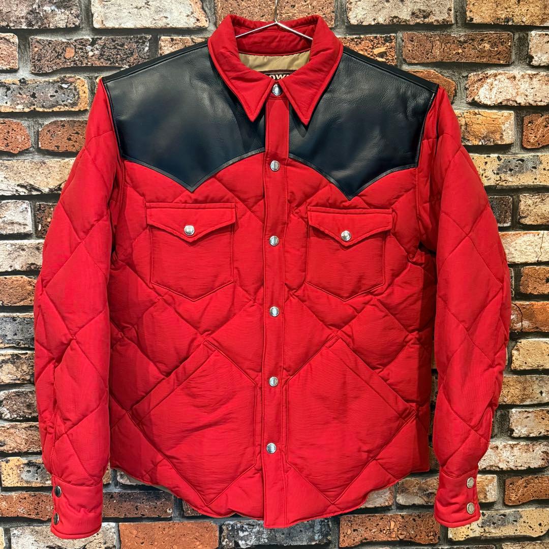 SUGAR CANE コットンニューロン　レザーヨーク　ダウンジャケット　レッド
