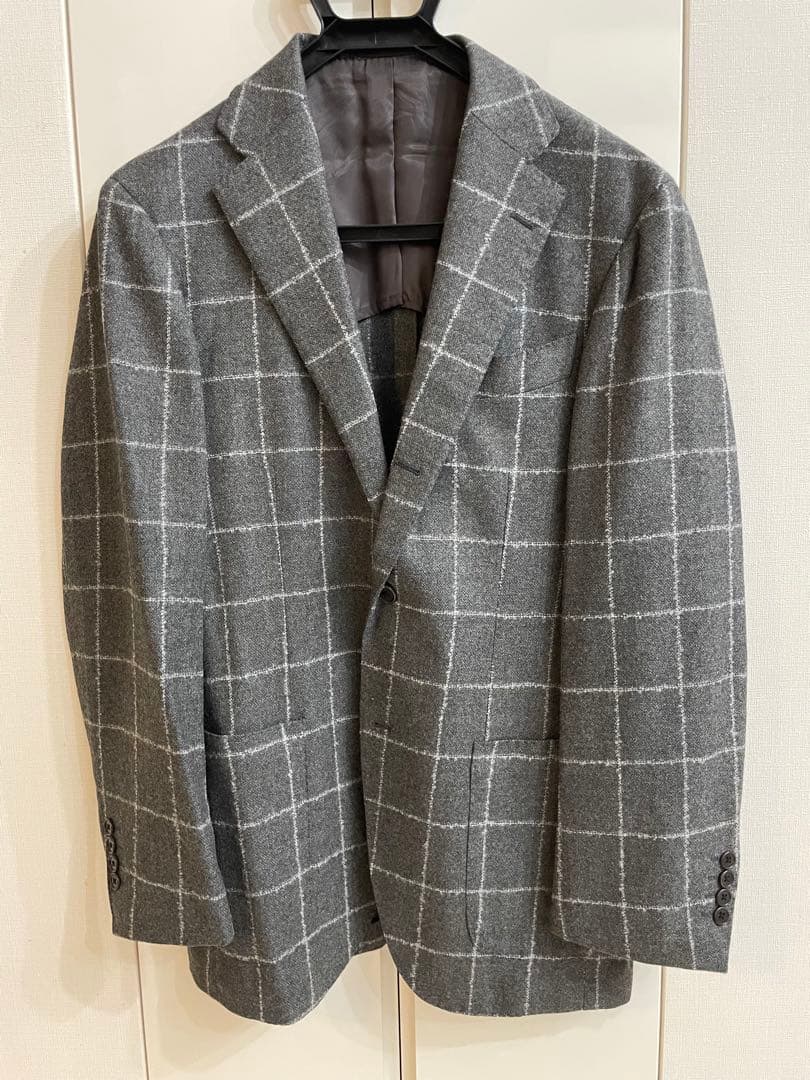 ビームス beams f ウィンドペン　テーラード　ジャケット　ウール カシミヤ