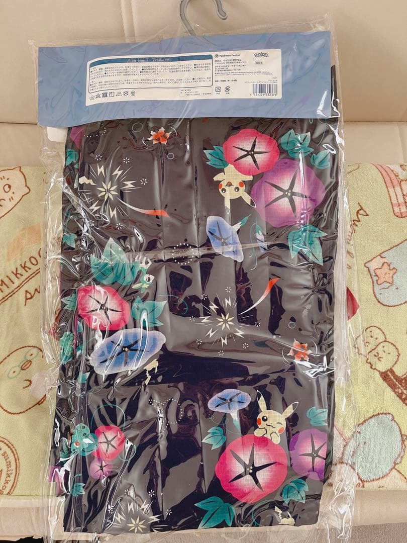 ポケモンセンター限定 ピカチュウと朝顔 浴衣と作り帯 Mサイズ