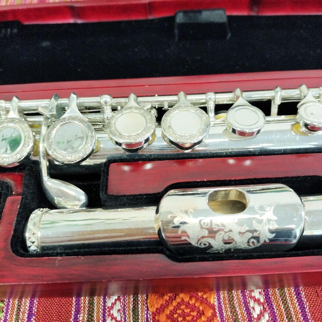 OTOLIER 頭部管銀製 彫刻入りフルート 高級木製ケース