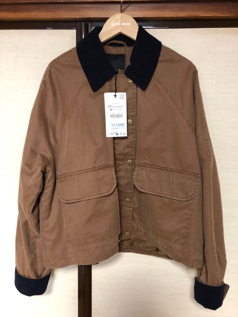 ZARA ザラ　コントラストカラーワックス　 ジャケット　XSサイズタグ付き新品