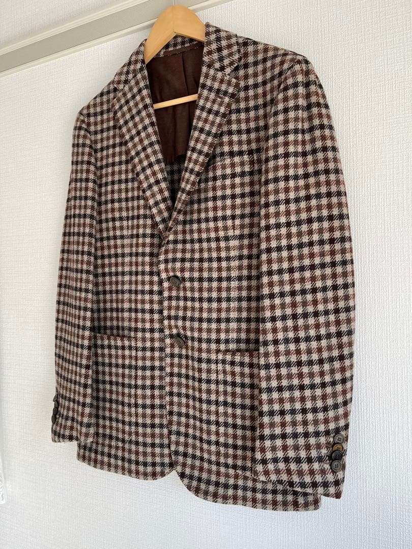 Stile Latino ガンクラブチェック テーラードジャケット 46サイズ