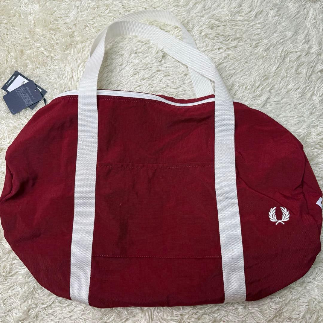 【新品】フレッドペリー FRED PERRY ボストンバッグ トートバッグ 赤