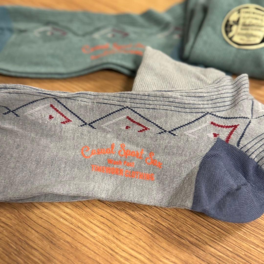 Atlast&co ソックスセット　ブルー＆グリーン