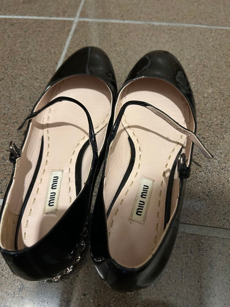 ミュウミュウ　ビジューパンプス　37