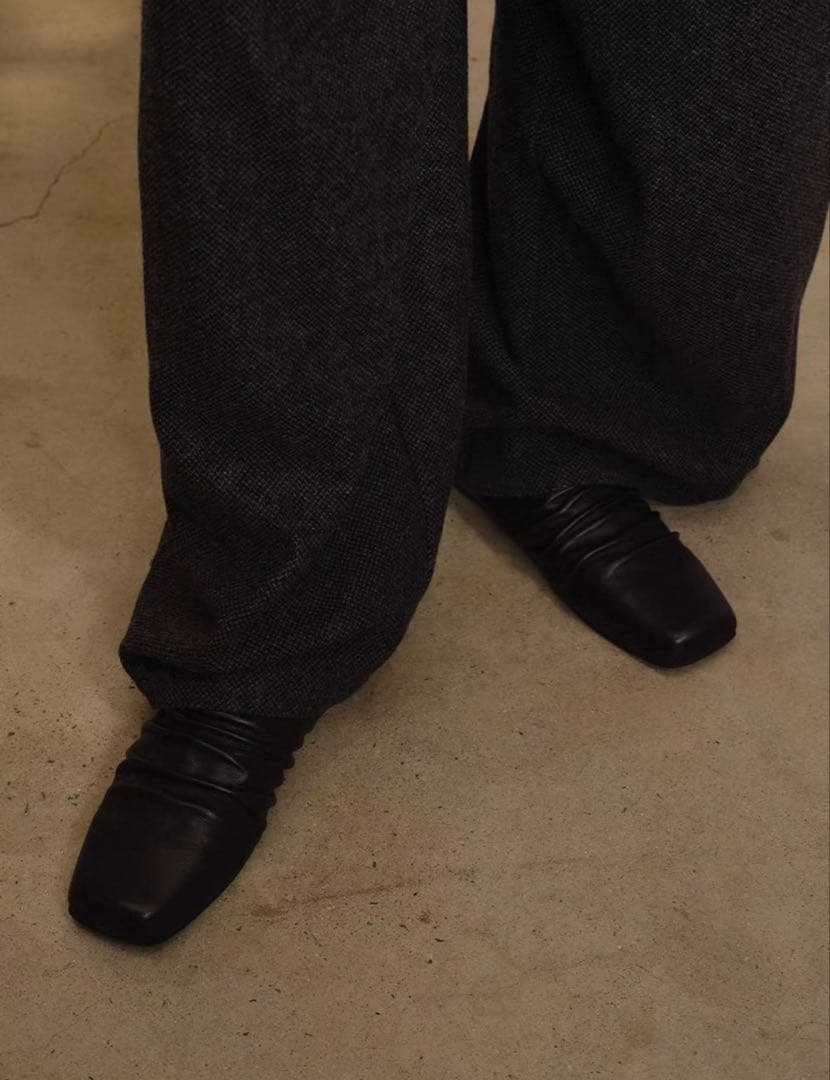 Jcaesar studio レザー　ブーツ　スリッパ　新鋭　かかとあり