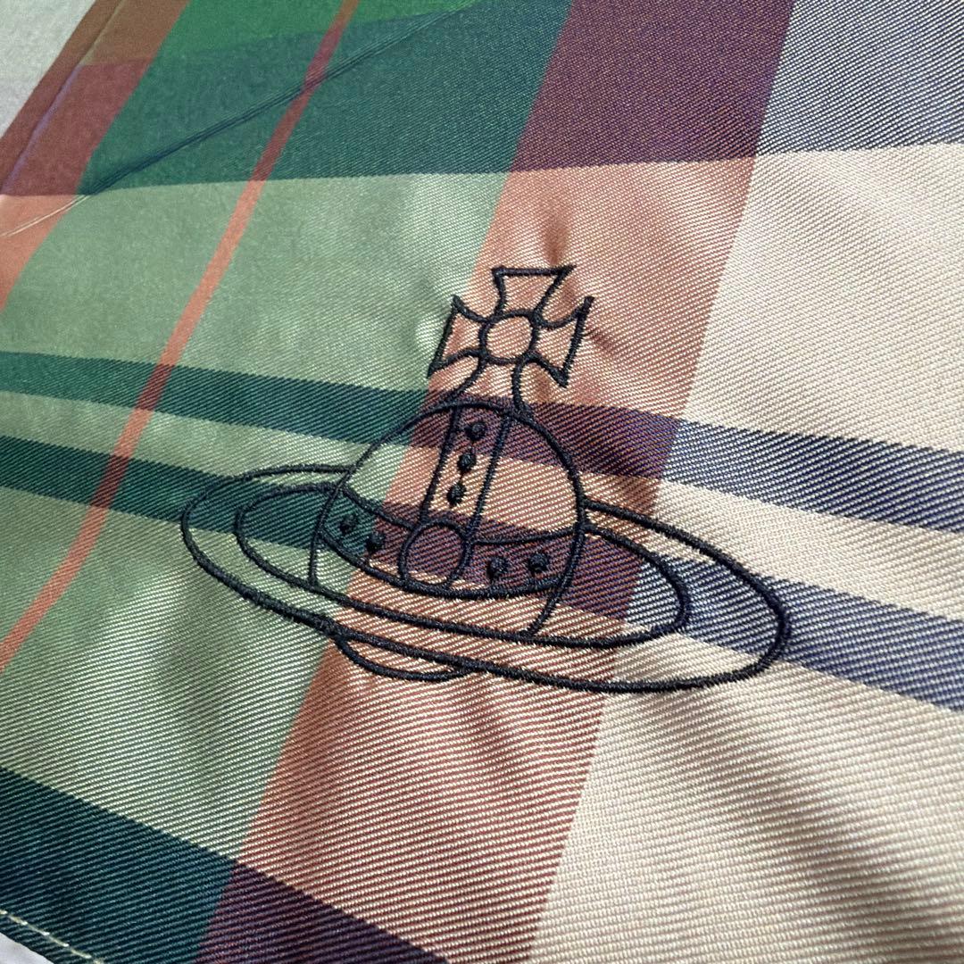 新品未使用タグ付 Vivienne Westwood チェック柄 オーブ 折り傘