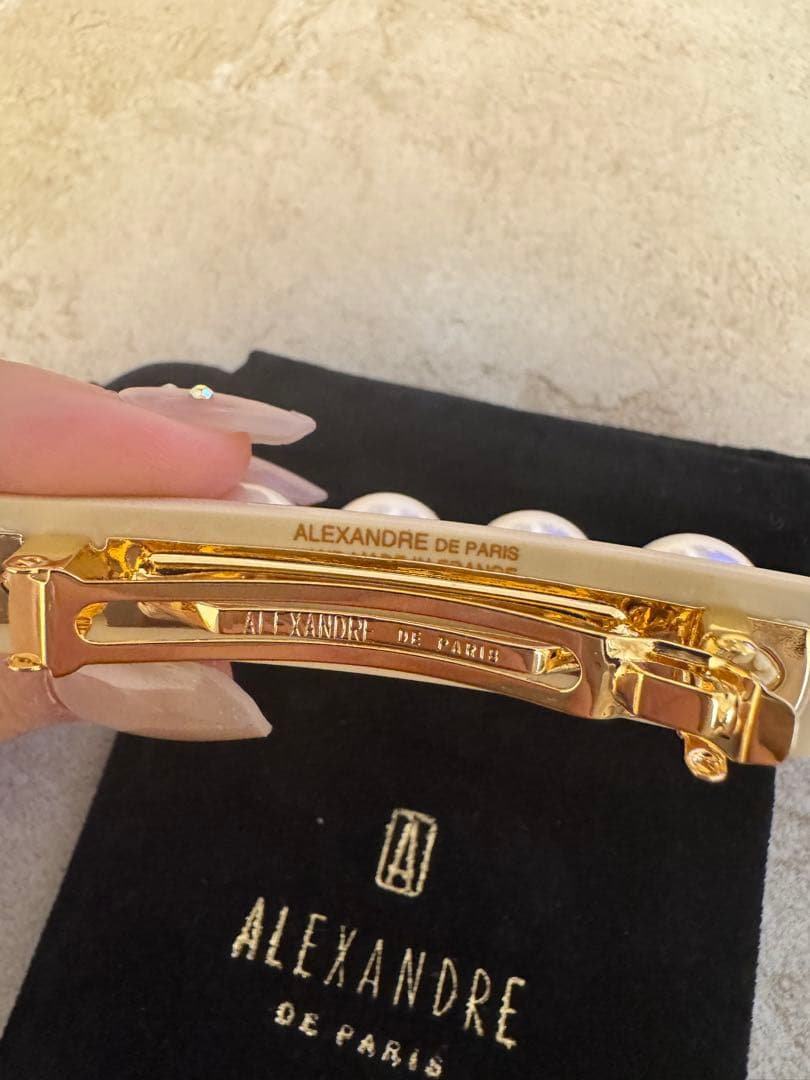 【未使用】アレクサンドルドゥパリ　パール　バレッタ