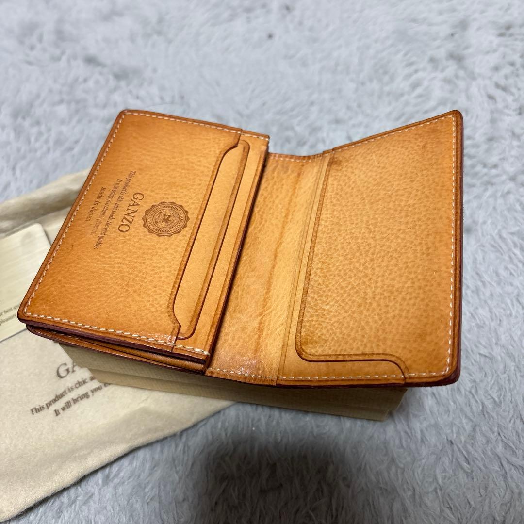 GANZO ブラック 名刺入れ　箱保証書付き　ブライドルレザー　コードバン