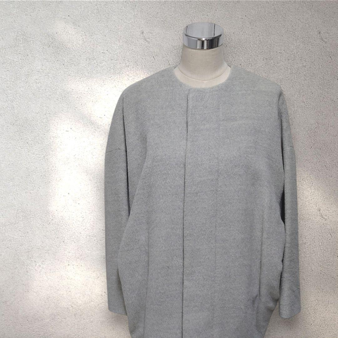 KNOTT ノット　アルパカ　ウール　ノーカラー　コート