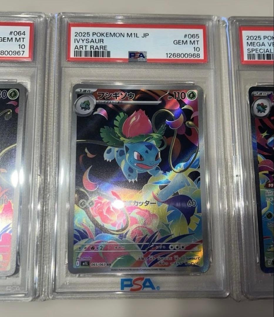 【PSA10】メガフシギバナex フシギダネ　フシギソウ【3連番】