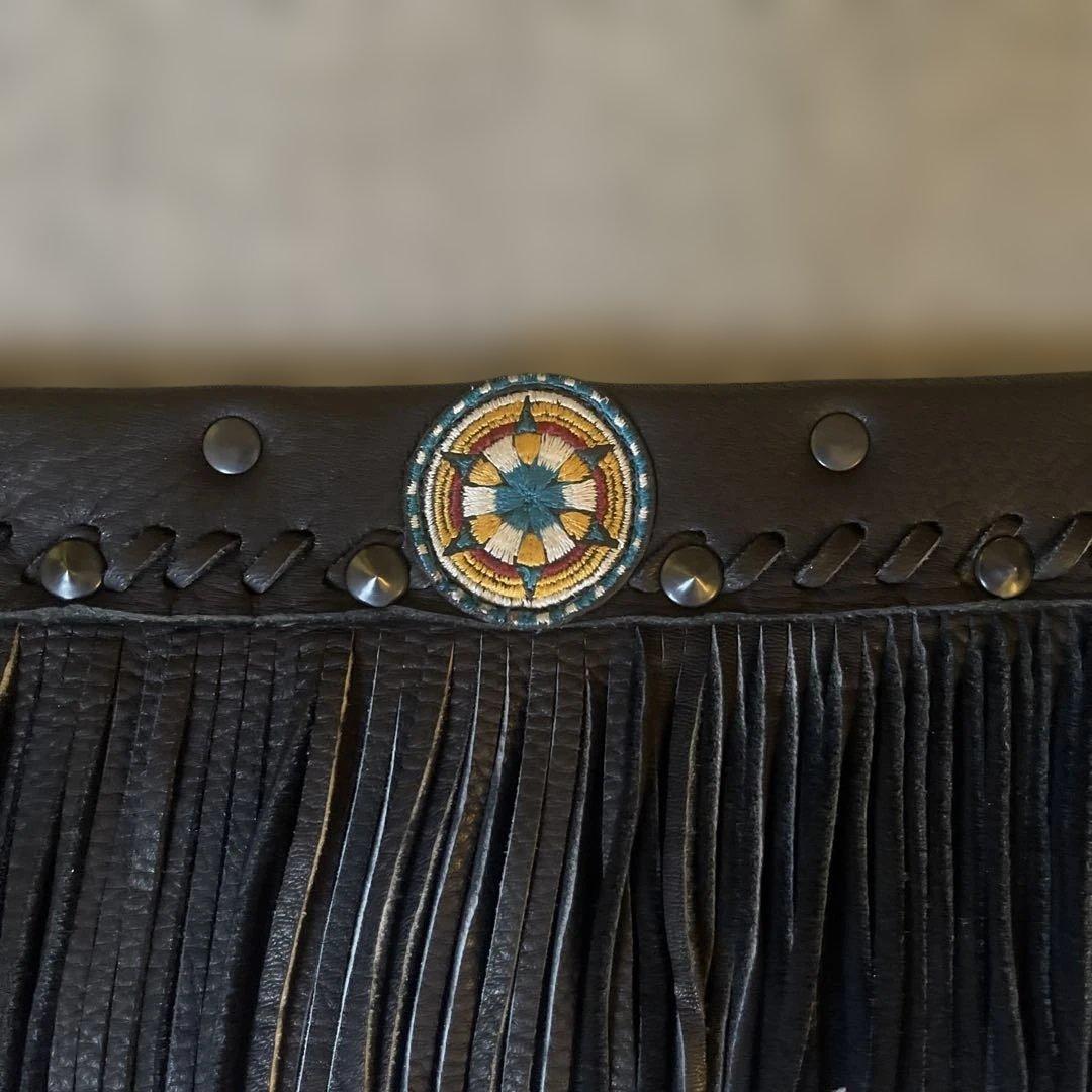 アクセサリー GARAxblackmenas SYMBOLIC FRINGE BUM FLAP