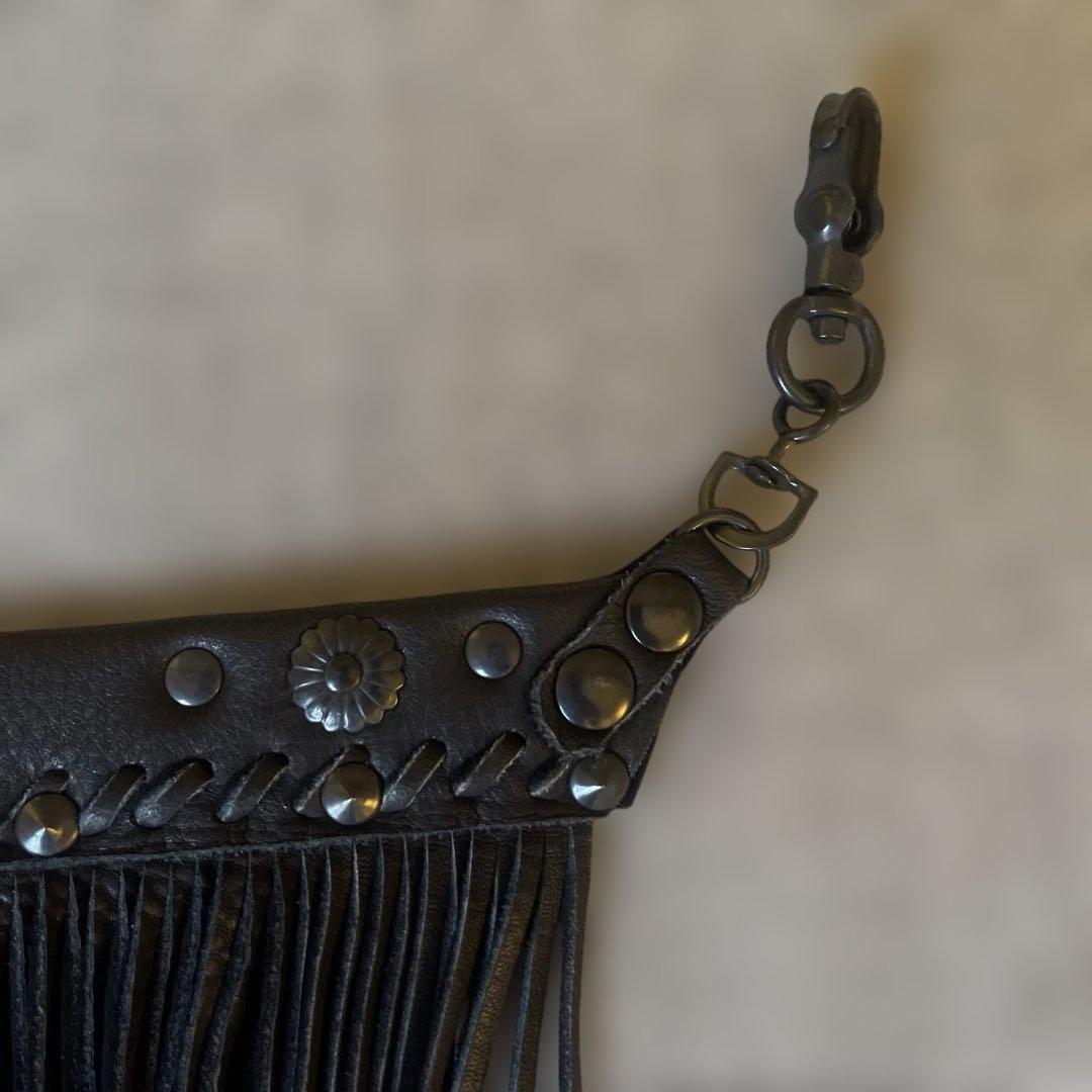 アクセサリー GARAxblackmenas SYMBOLIC FRINGE BUM FLAP