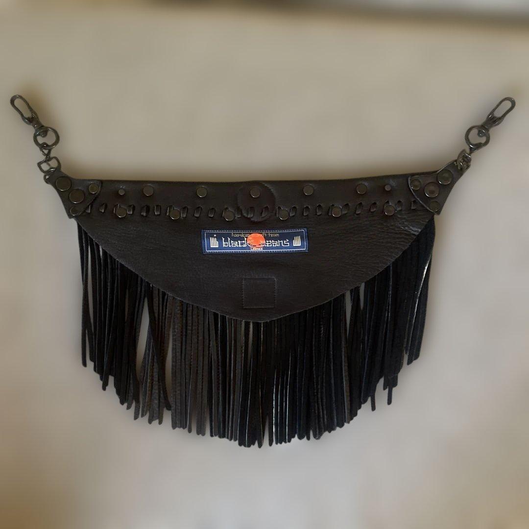 アクセサリー GARAxblackmenas SYMBOLIC FRINGE BUM FLAP