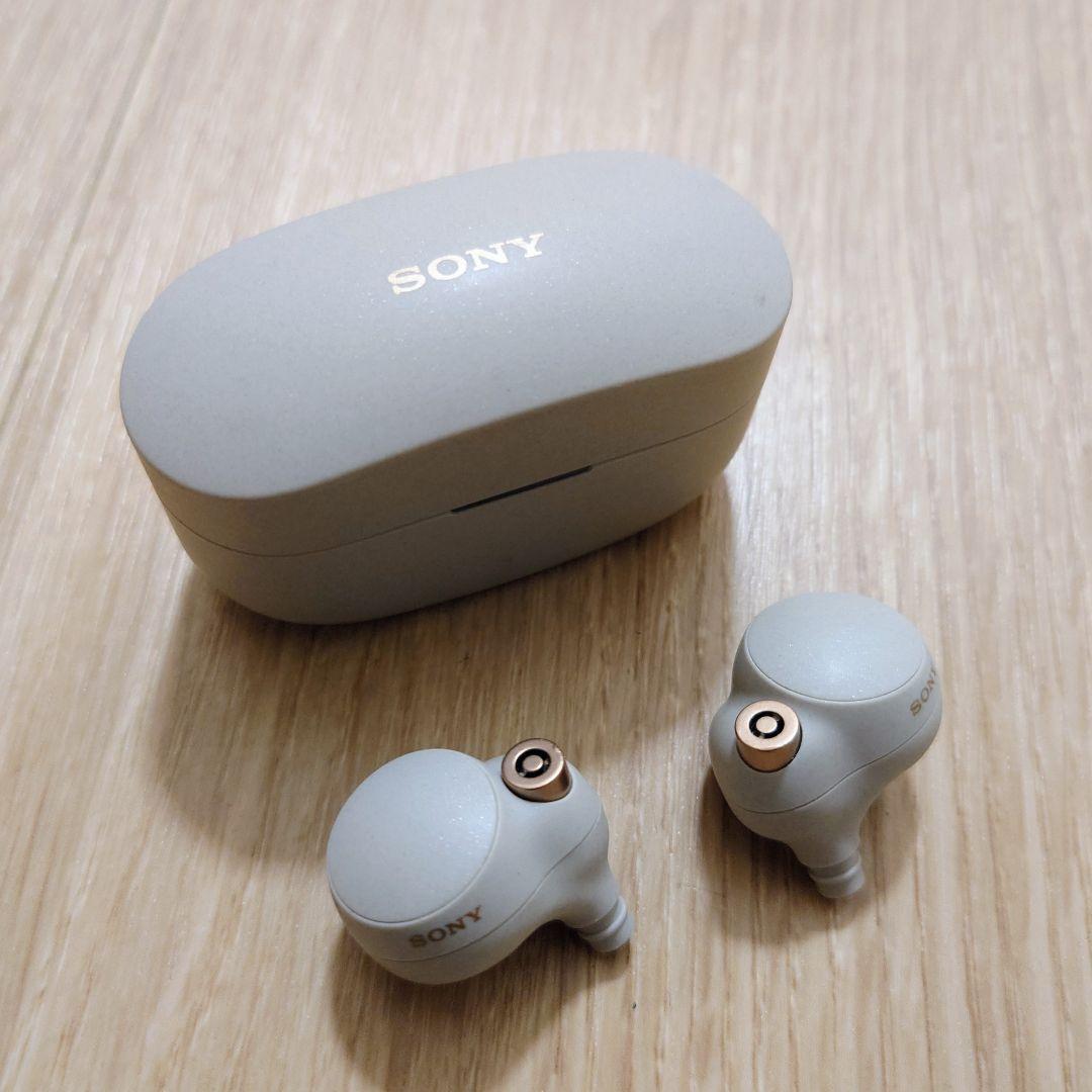 ソニー WF-1000XM4 バッテリー新品交換済 シルバー ワイヤレスイヤホン