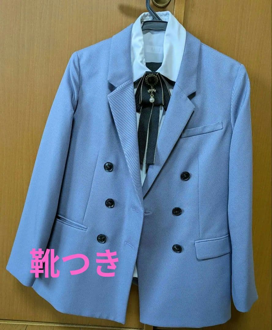 卒業式　パンツスーツ　160 ELLE PINK-latteシューズ　セット