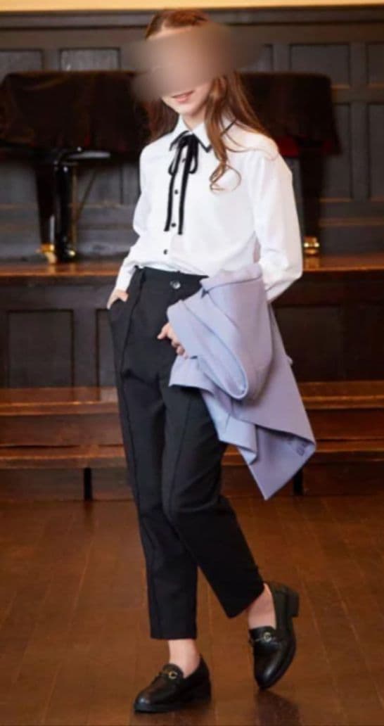 卒業式　パンツスーツ　160 ELLE PINK-latteシューズ　セット