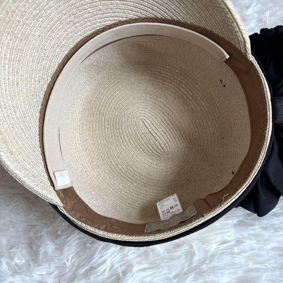 【完売品】CA4LA♡カシラ✨リボン付き麦わら帽子 ストローハット キャスケット