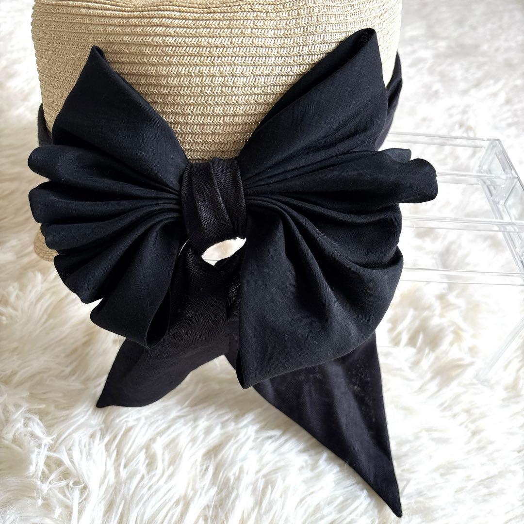 【完売品】CA4LA♡カシラ✨リボン付き麦わら帽子 ストローハット キャスケット