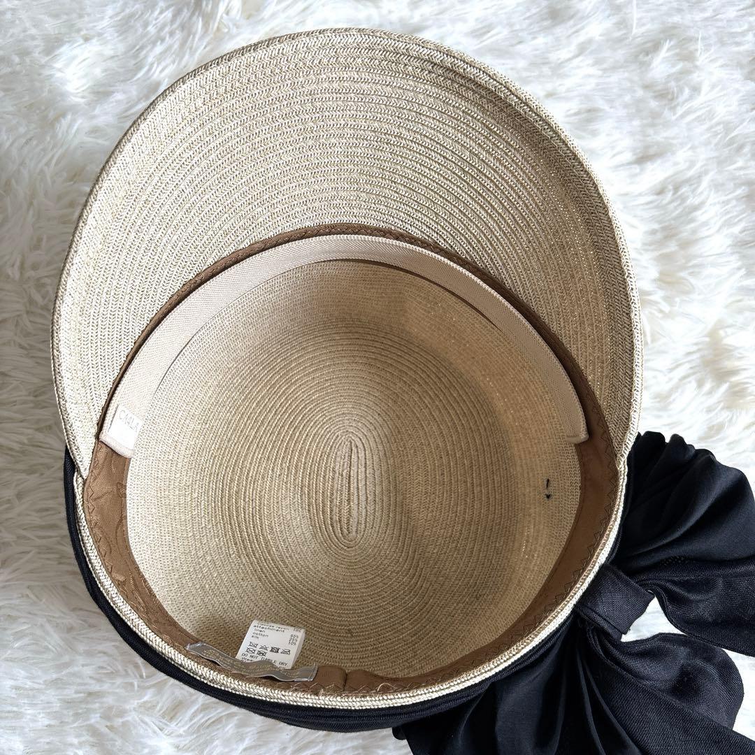 【完売品】CA4LA♡カシラ✨リボン付き麦わら帽子 ストローハット キャスケット